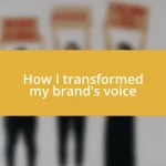 How I transformed my brand’s voice