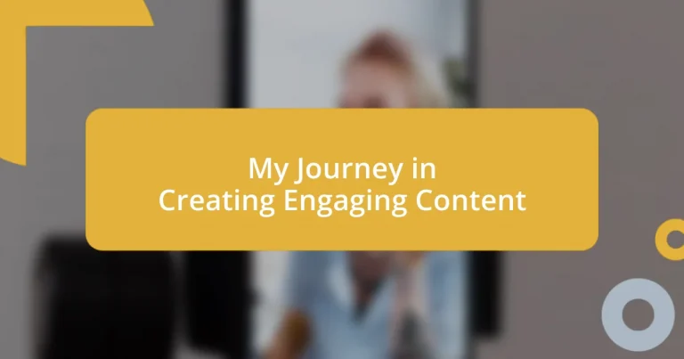 My Journey in Creating Engaging Content