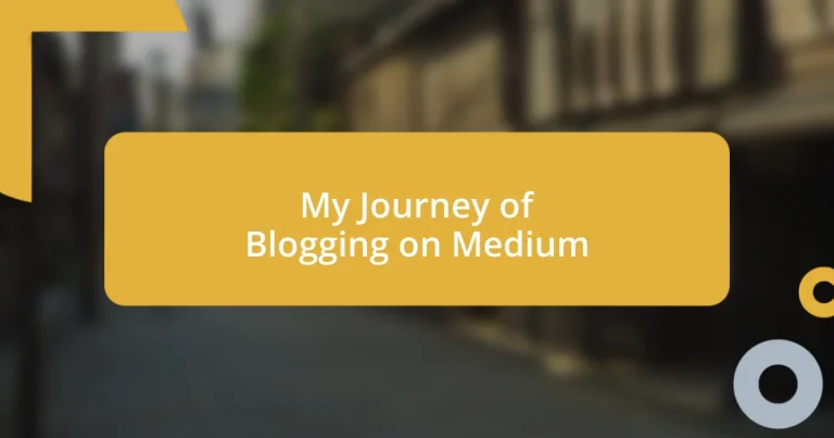 My Journey of Blogging on Medium