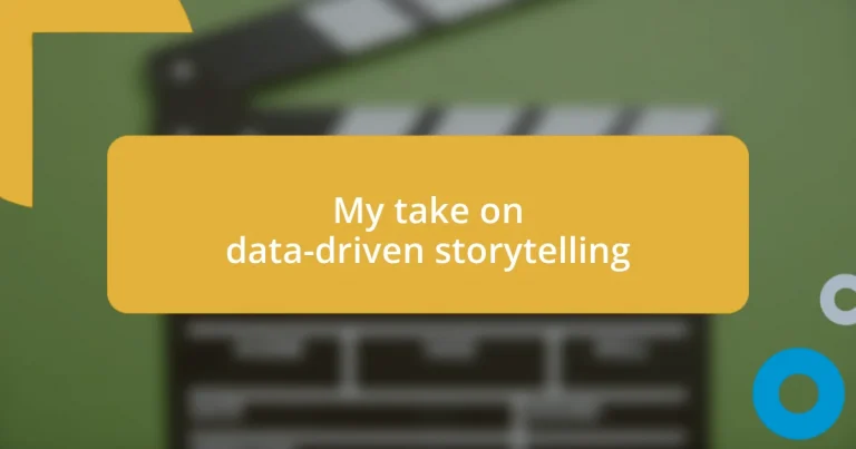 My take on data-driven storytelling