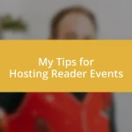 My Tips for Hosting Reader Events