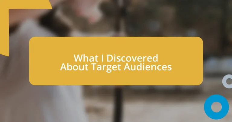 What I Discovered About Target Audiences